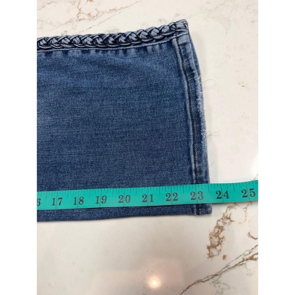 Judy Blue Braided Side Seam Wide Leg Jeans Medium Wash JB88850 MD Size 3/26 - Picture 5 of 6